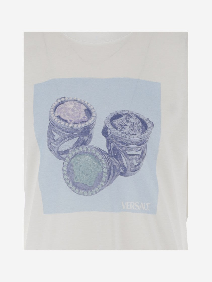 Versace Cotton T-Shirt With Logo