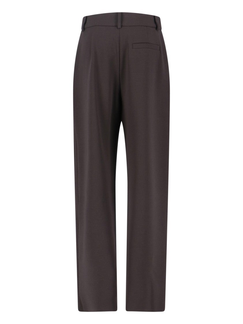 Giorgio Armani High-Waisted Tailored Pants With Pleated Front