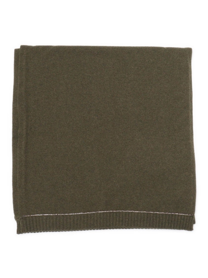 Kangra Cashmere Wool And Cashmere Blend Scarf With Strass Embellishments