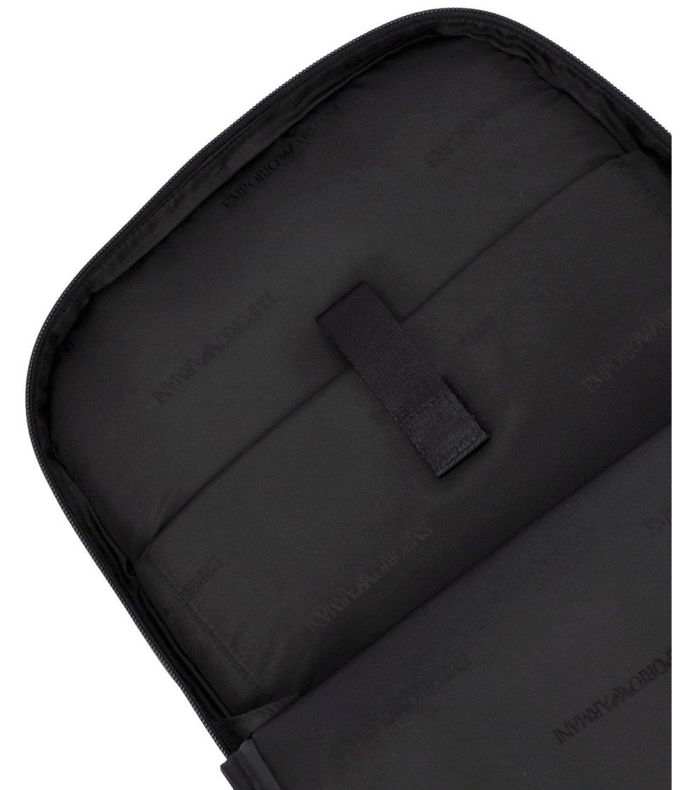 Emporio Armani Black Nylon Backpack