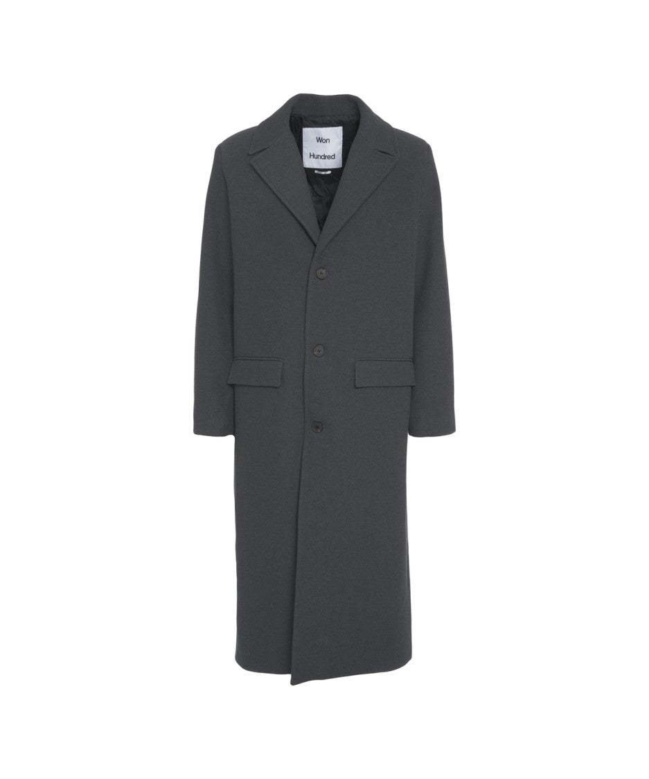 Won Hundred Gray Tailored Wool Blend Coat
