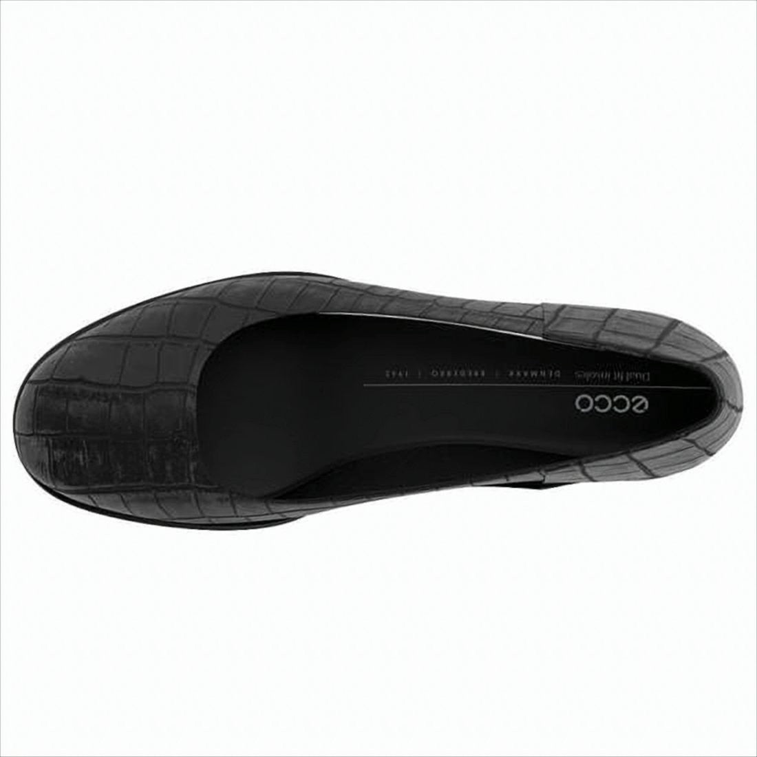 Ecco Textured Crocodile Pattern Low-Heeled Pumps
