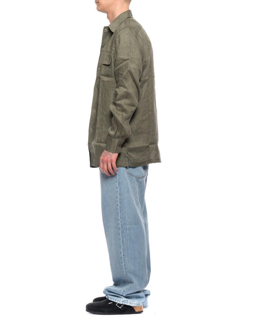 Paolo Pecora Linen Shirt With French Collar