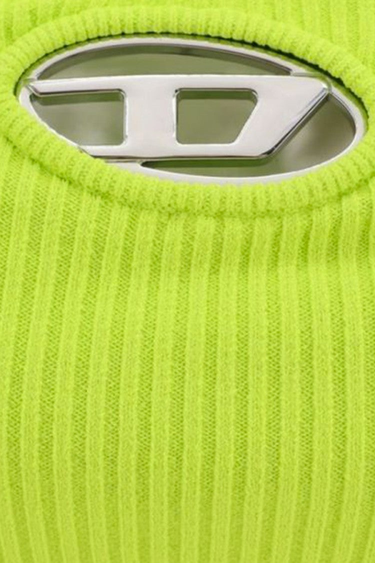 Diesel Ribbed Strapless Top With Iconic Logo Detail