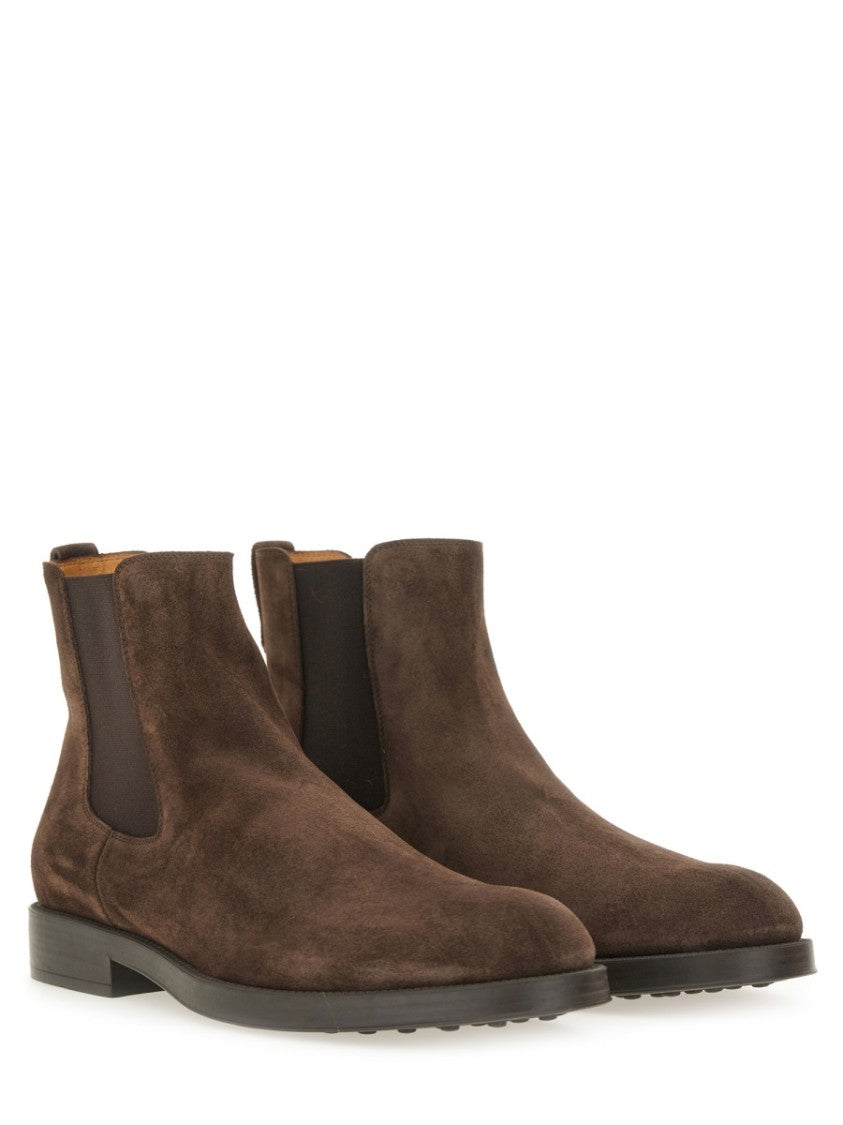 Tod's Refined Brown Suede Ankle Boot