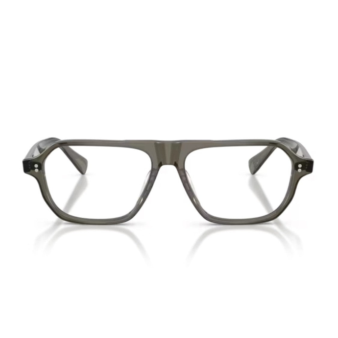Oliver Peoples Gray Remment Acetate Aviator Sunglasses