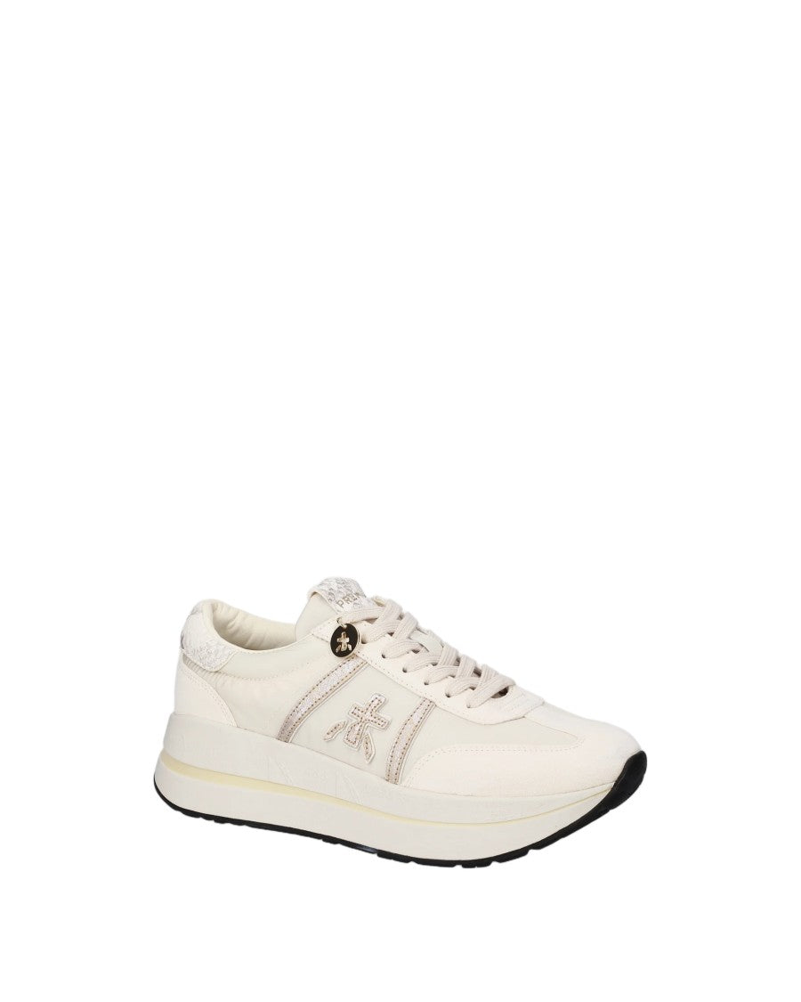 Premiata Sparkling Details Textured Leather Sneakers