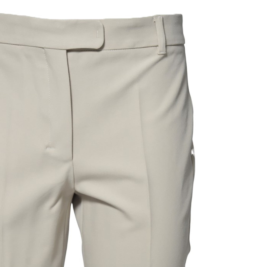 Max Mara Pearl Gray Cotton And Viscose Fairy Pants