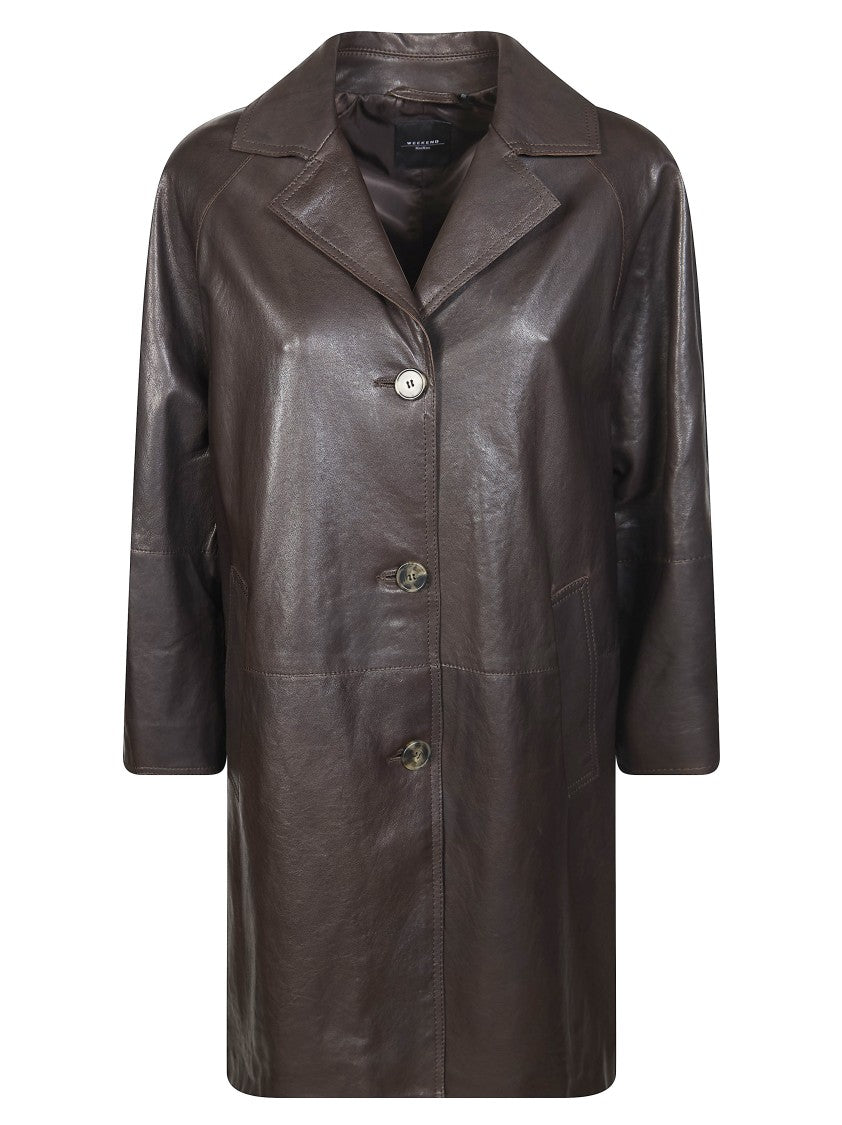 Max Mara Camino Three Quarter Sleeve Leather Jacket