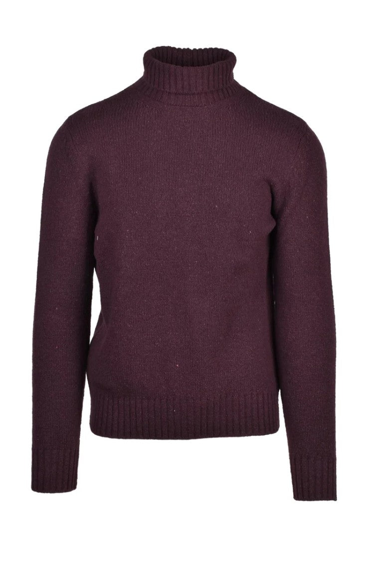 Eleventy High Neck Sweater In Wool - Red