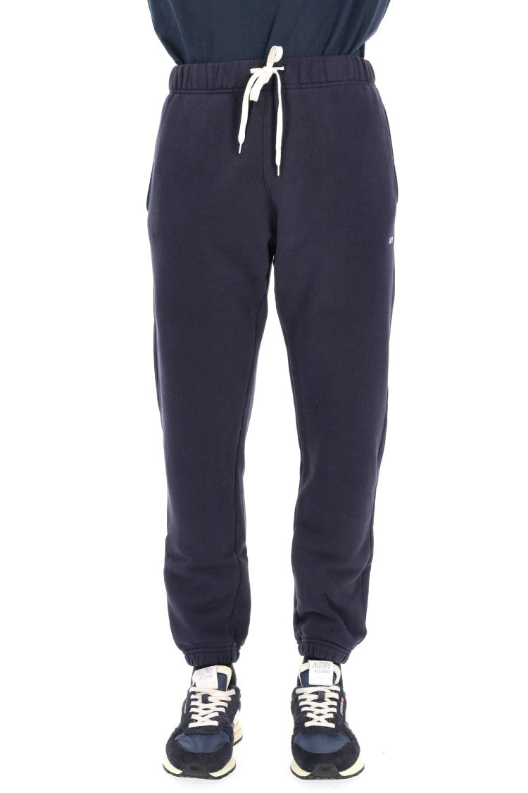 Autry Relaxed Fit Cotton Sweatpants With Adjustable Drawstring