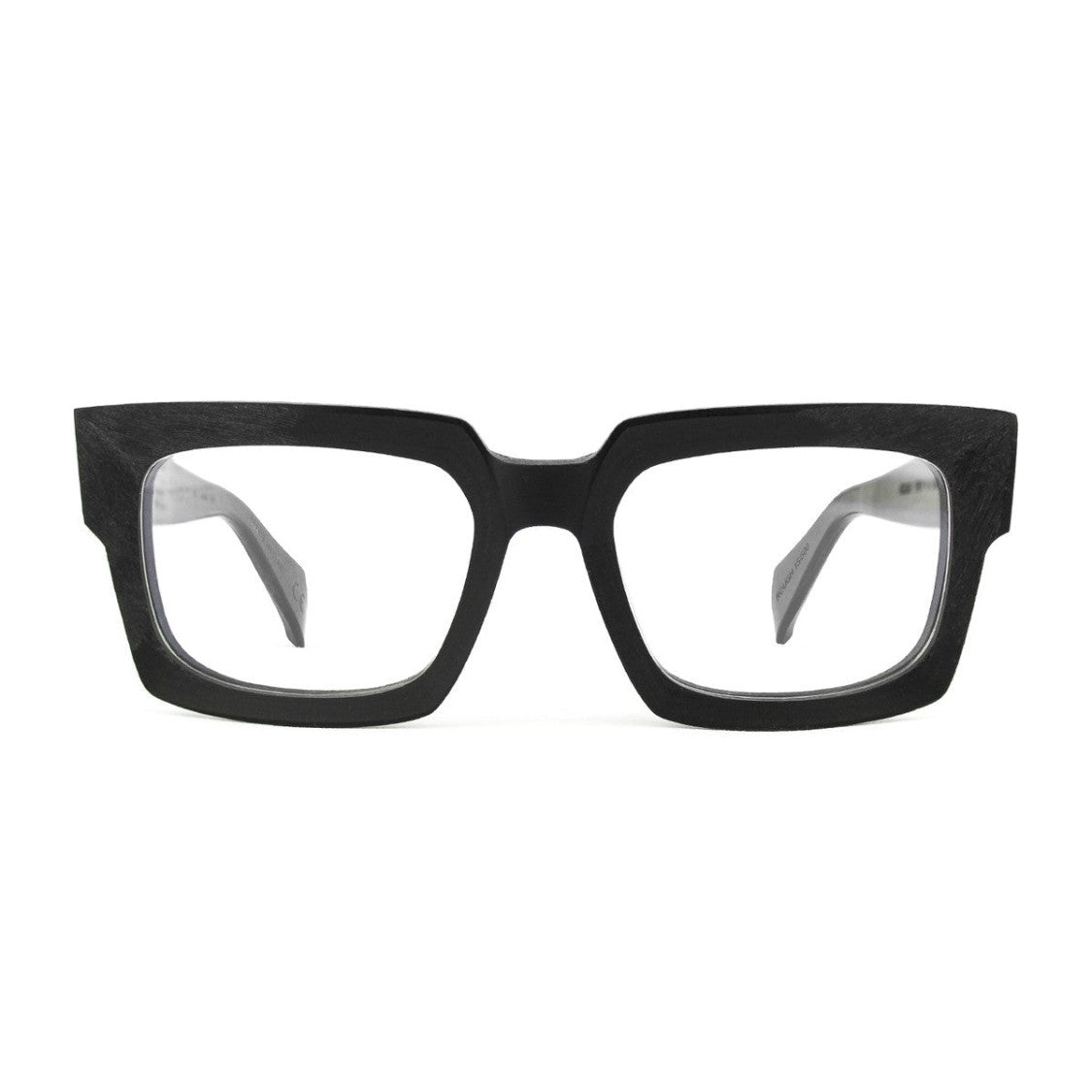 Dandy's Black Troy Rough Acetate Rectangular Sunglasses