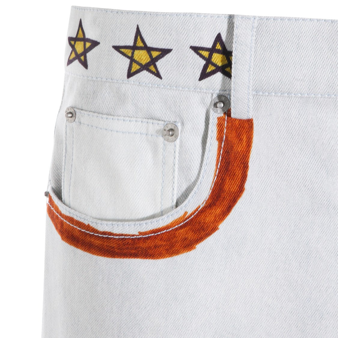 Moschino White Cotton Jeans