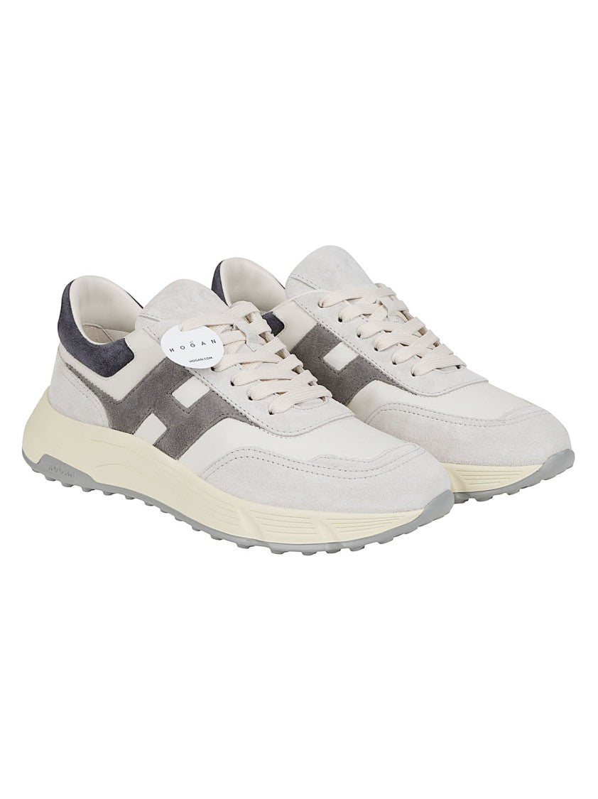 Hogan Hyperlight Suede-Leather Panel Sneakers