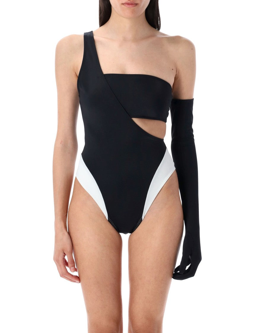 Let's Swim Monospalla Cut Out Asymmetrical One Piece