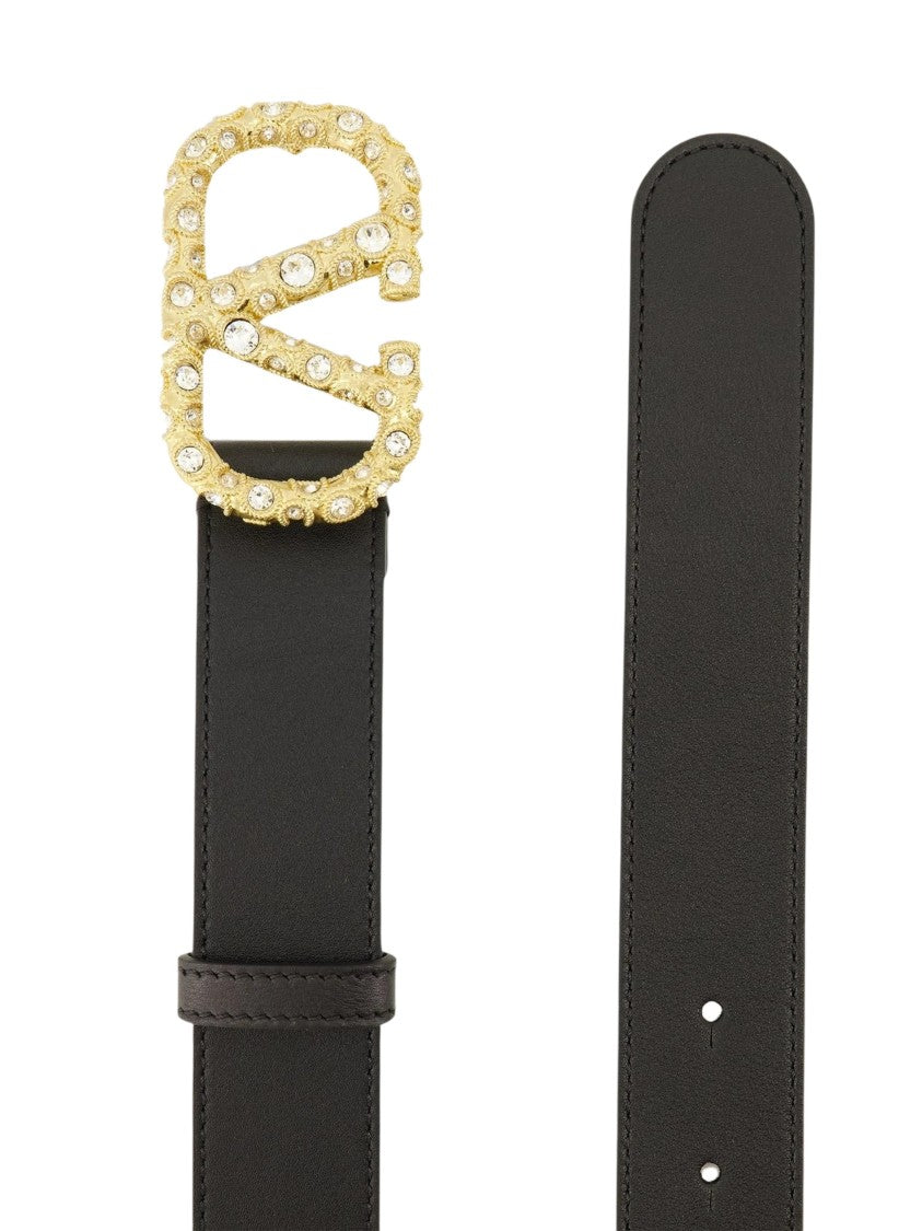 Valentino Vlogo Calf Leather Belt