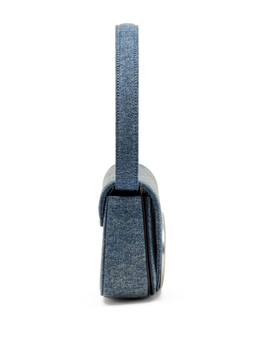 Diesel Denim Shoulder Bag With Metallic Logo