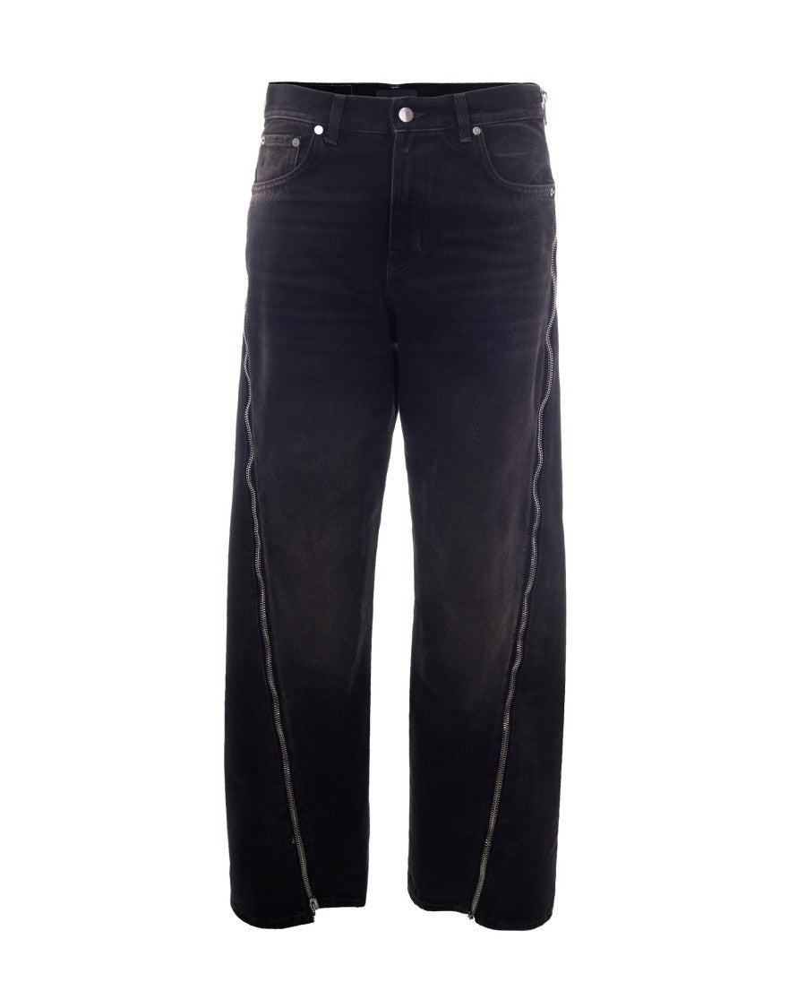 Haikure Straight-Leg Boyfriend Fit Jeans With Full-Length Side Zippers