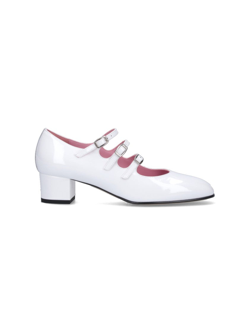 Carel Carel "Kina" Ballet Flats – White Patent