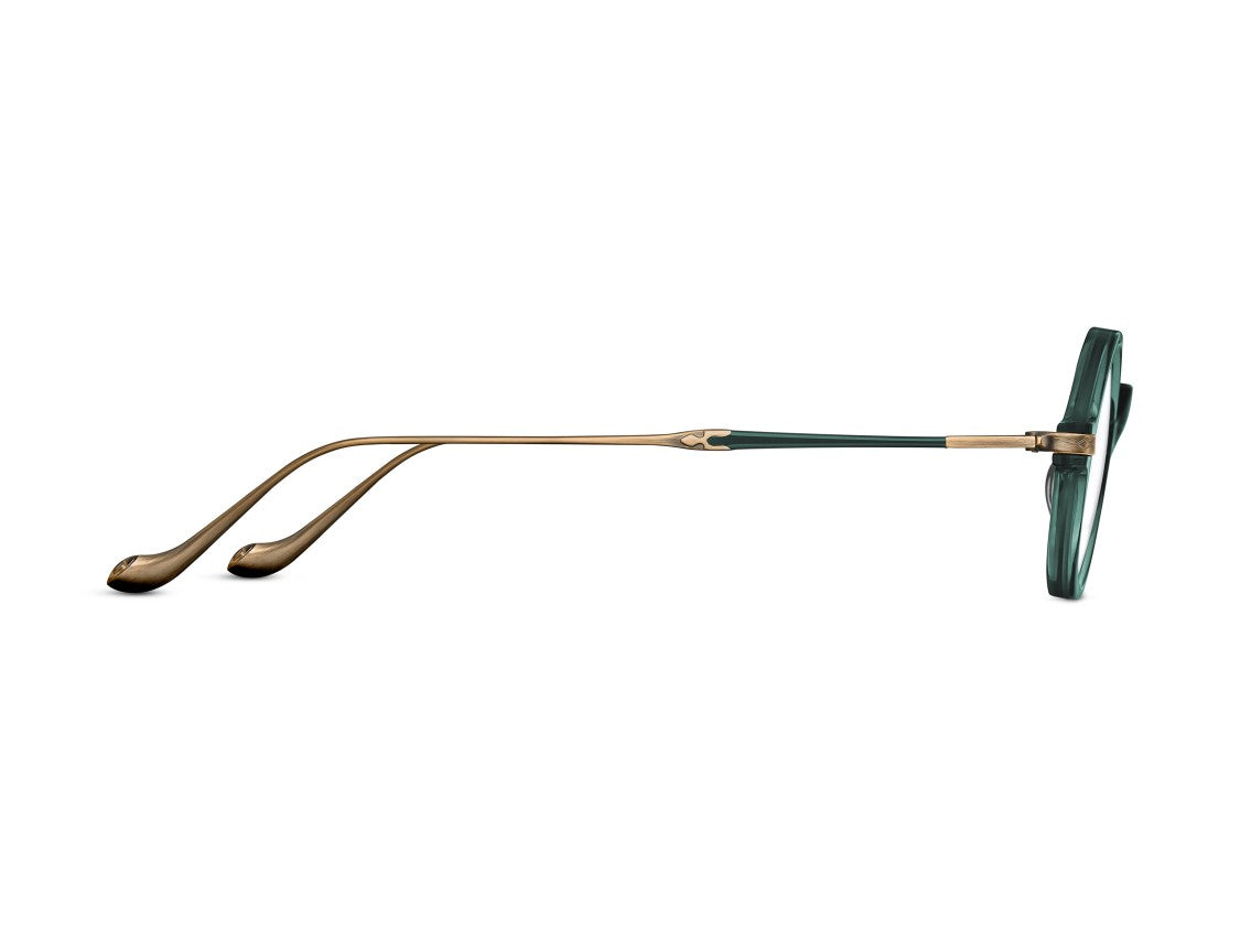 Matsuda Gold Mxmf1 Acetate Round Eyeglasses