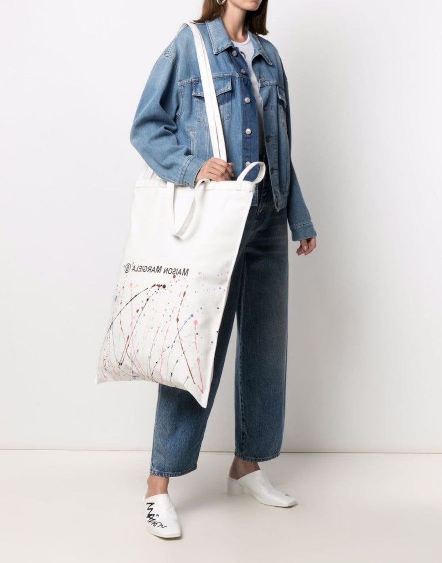 Maison Margiela Mm6 Oversize Logo Tote Bag