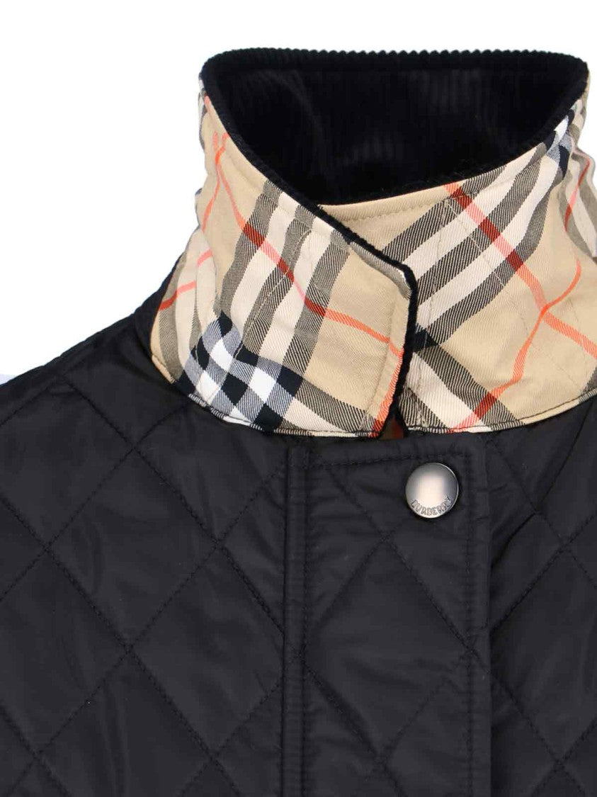 Burberry Black Classic Collar Crop Jacket