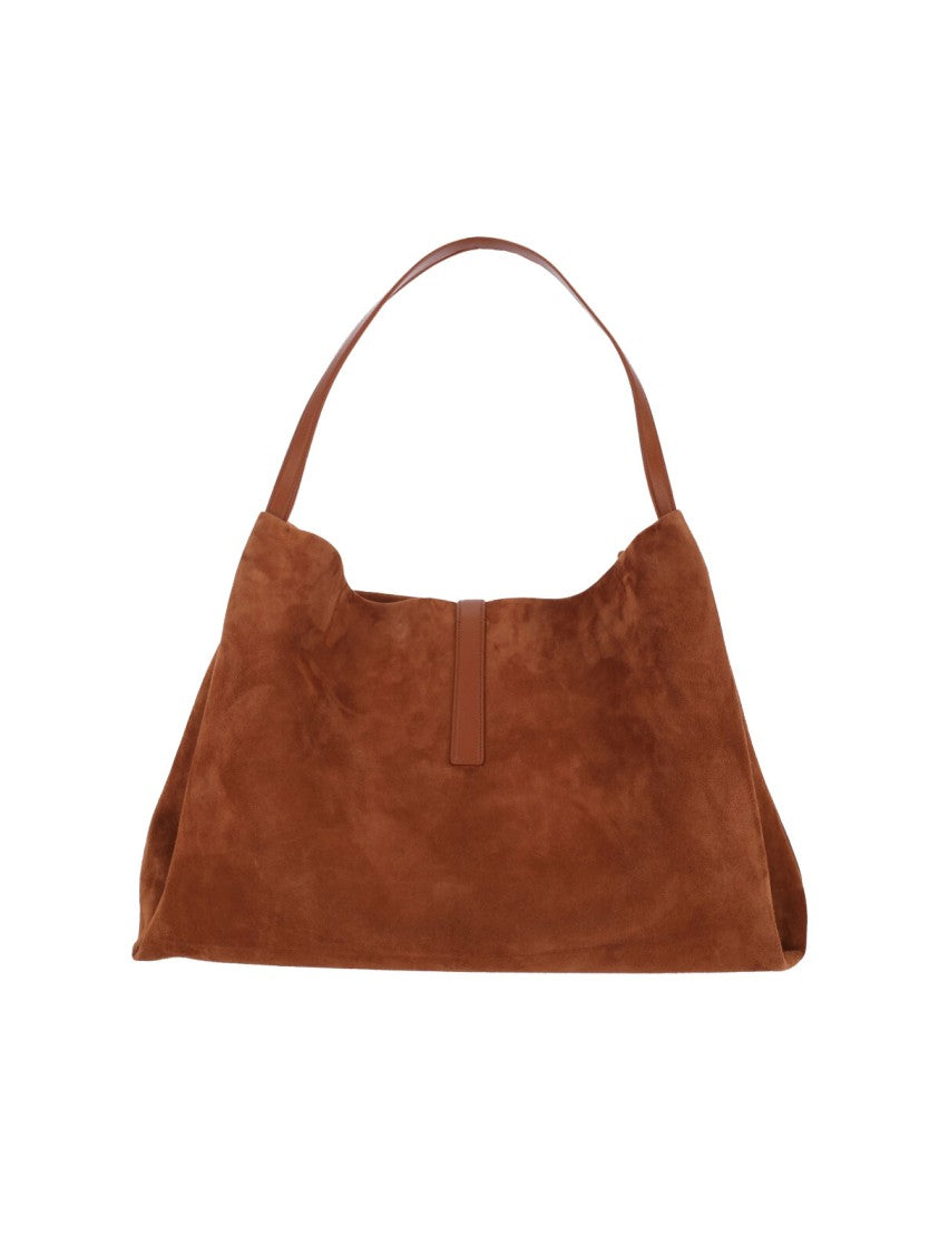 Ferragamo Suede Shoulder Bag – Brown
