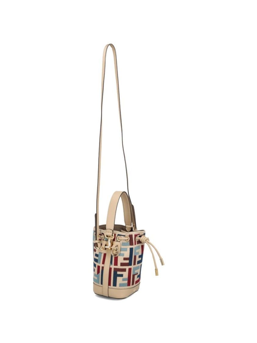 Fendi Multicolored Geometric Pattern Bucket Bag