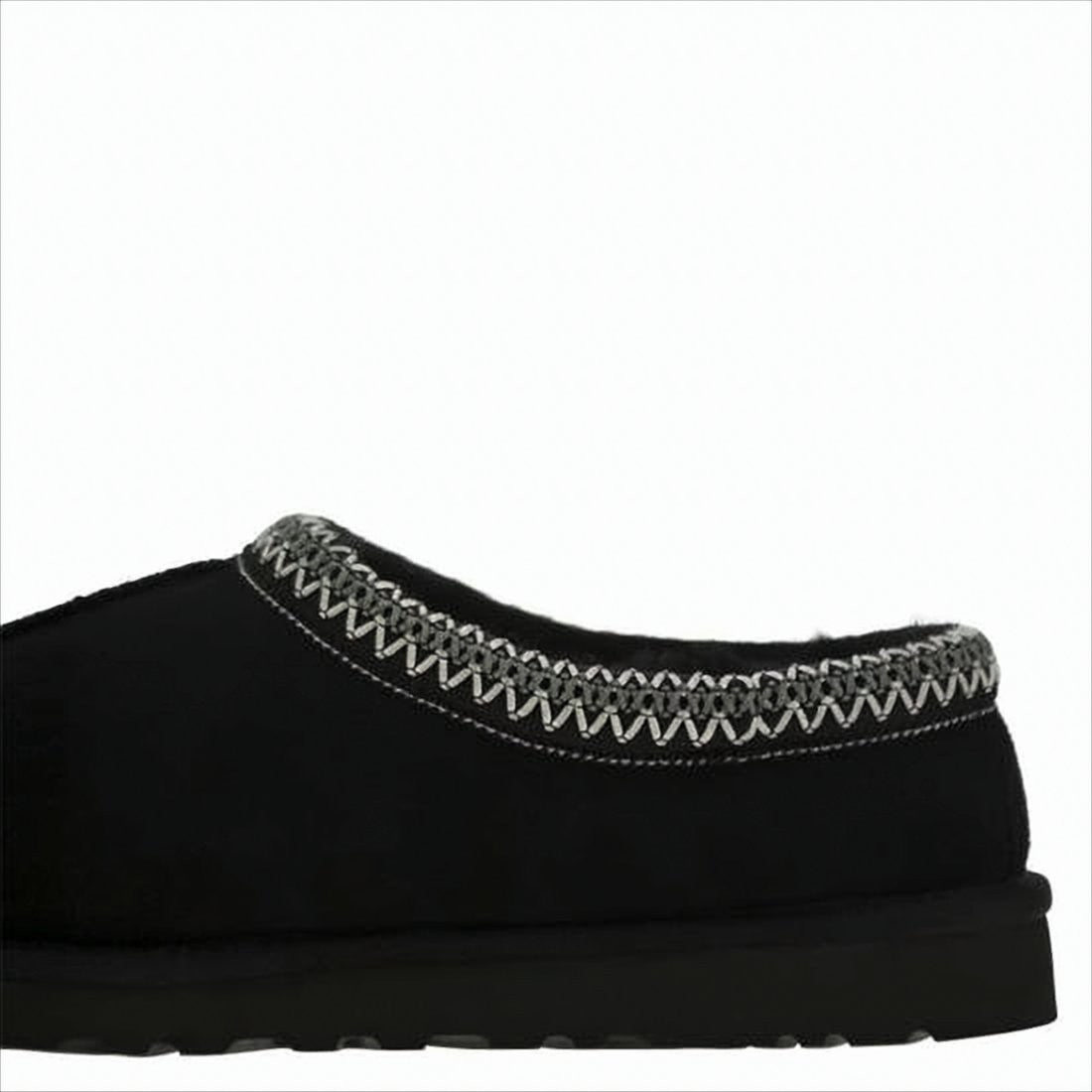 Ugg Black Suede Slip-On Sneakers With Zigzag Stitch Detail