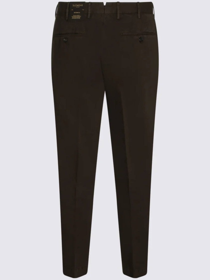 Incotex Brown Slim Fit Cropped Pants