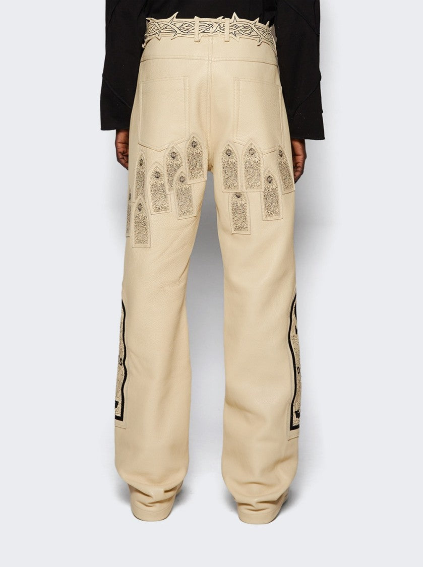 Who Decides War Patched Arch Embroidered Pants