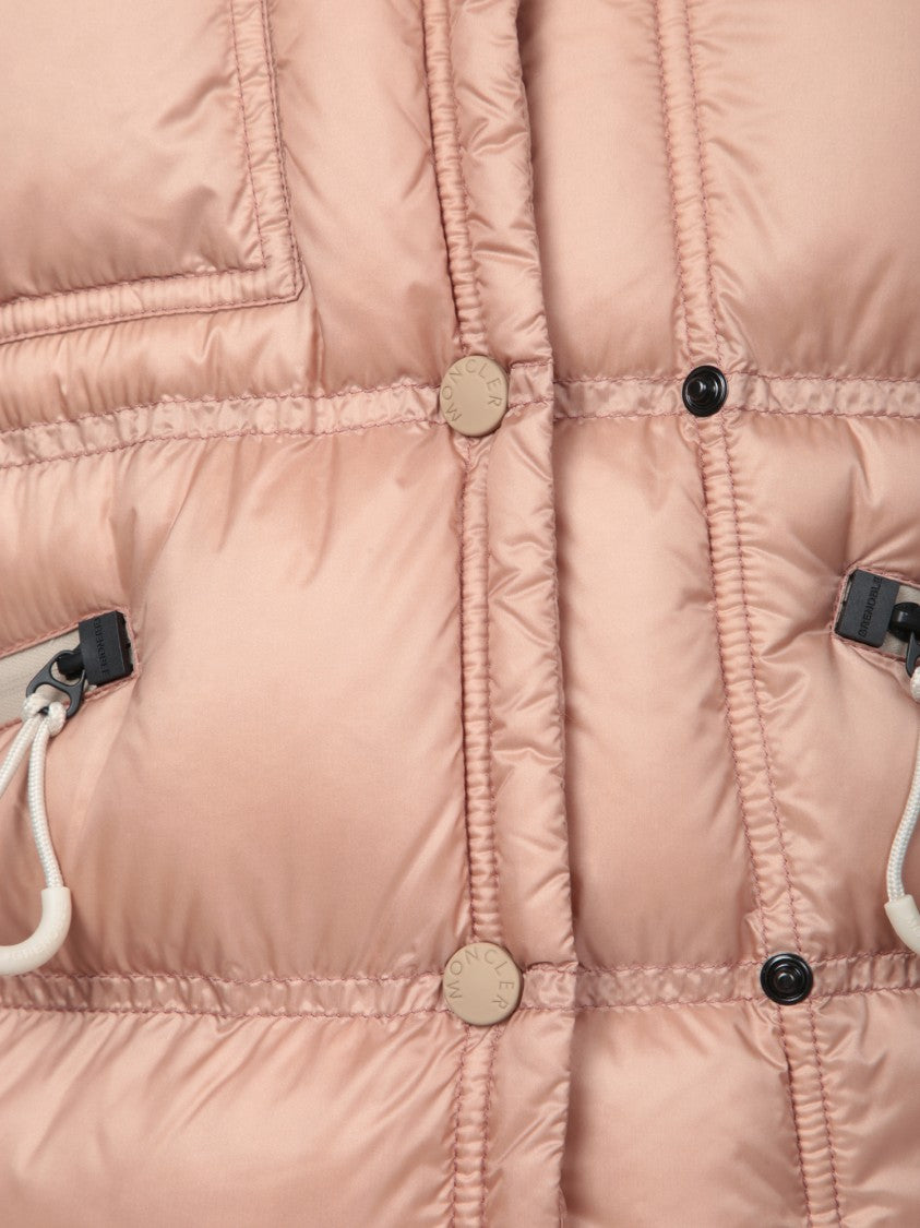 Moncler Grenoble Pink Down Jacket With High Collar