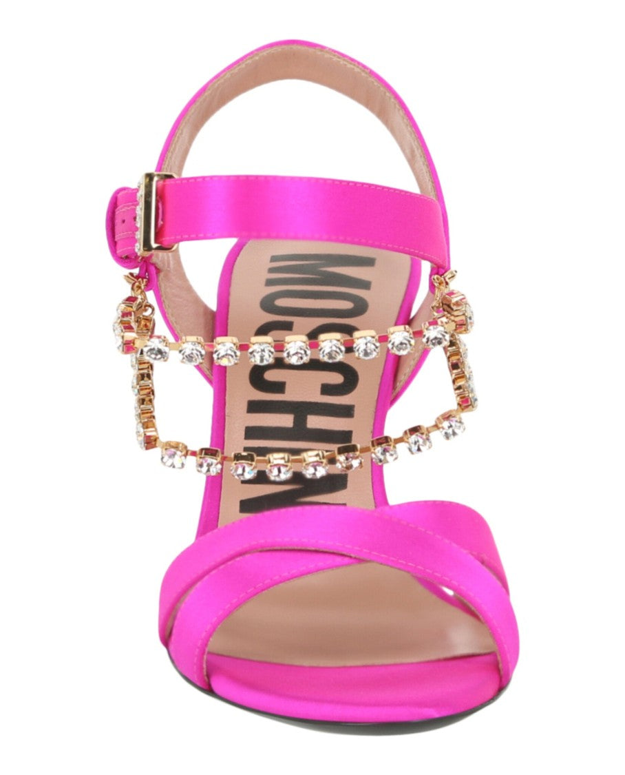 Moschino Rhinestone-Embellished Stiletto Sandals