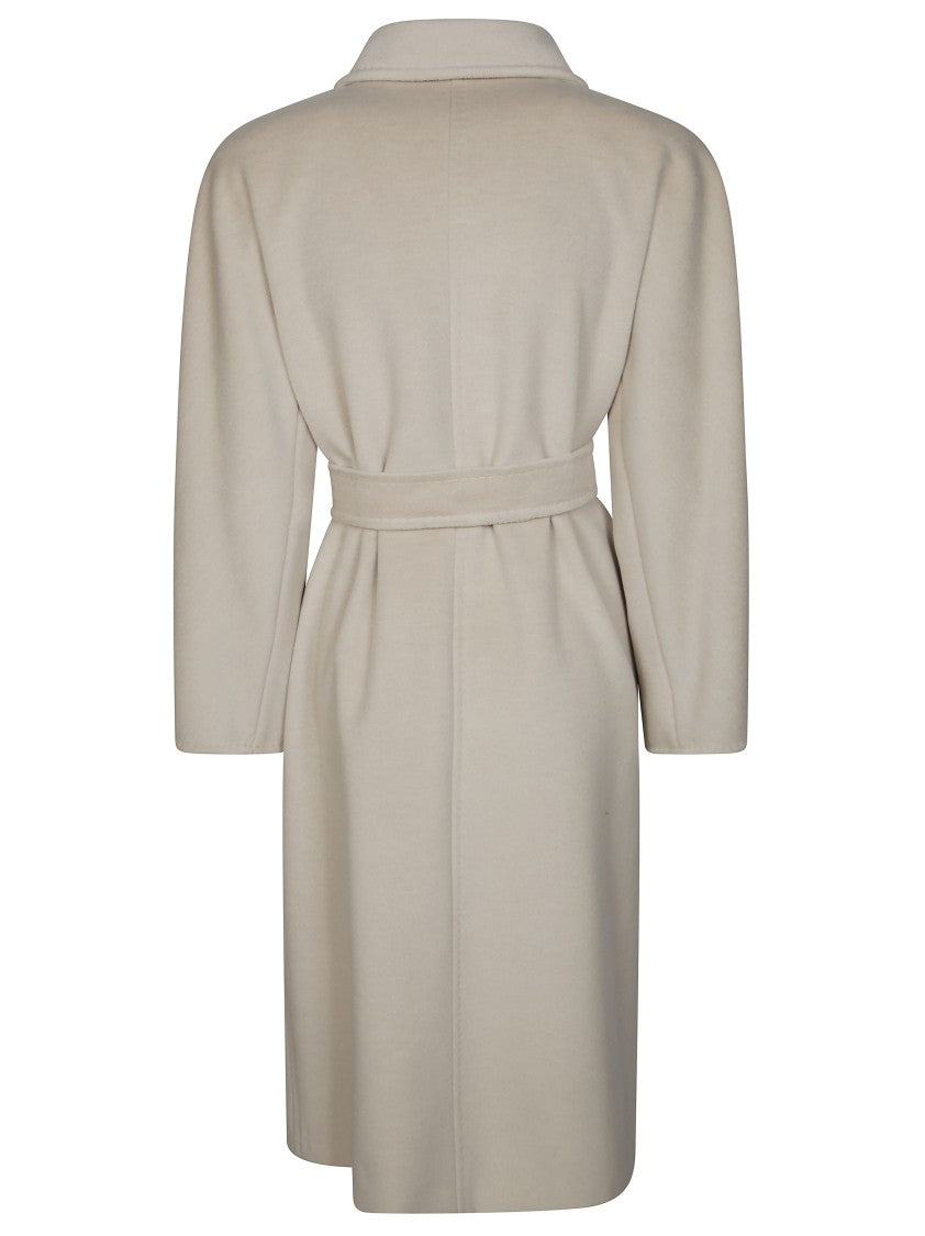 Max Mara Knee-Length Double-Breasted Coat With Belted Waist