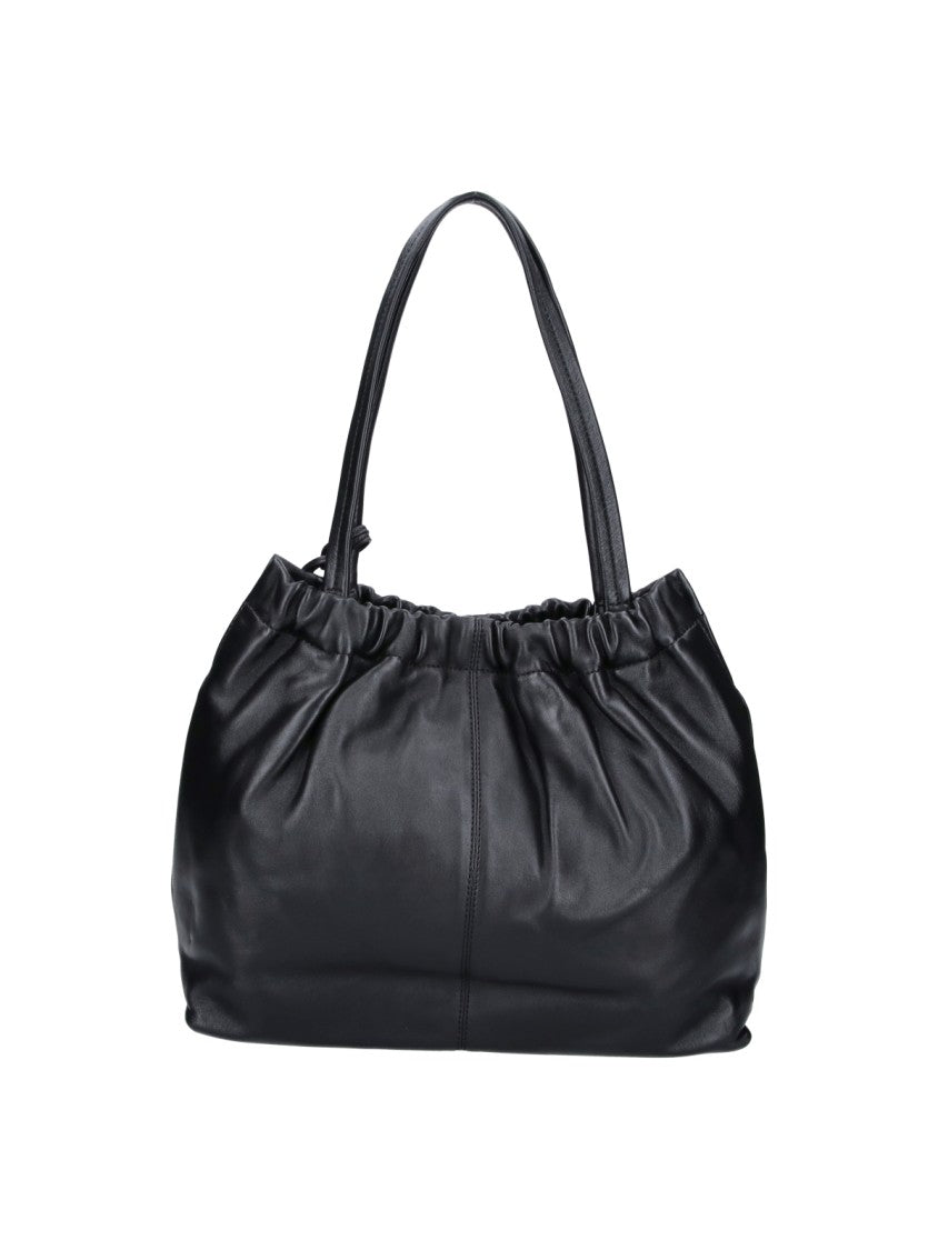 Marc Jacobs Black The Christina Gathered Lambskin Tote