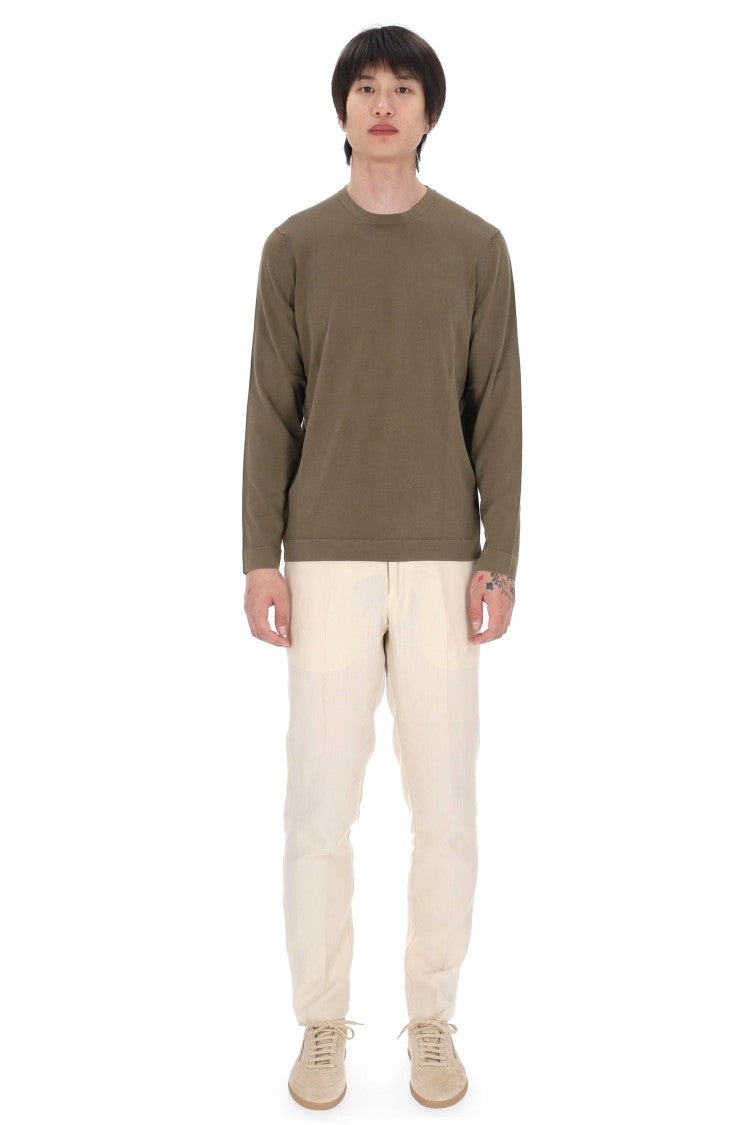 Drumohr Military Green Frosted Cotton Sweater