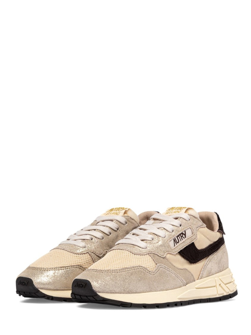 Autry Layered Low-Top Sneakers In Laminated Suede And Nylon