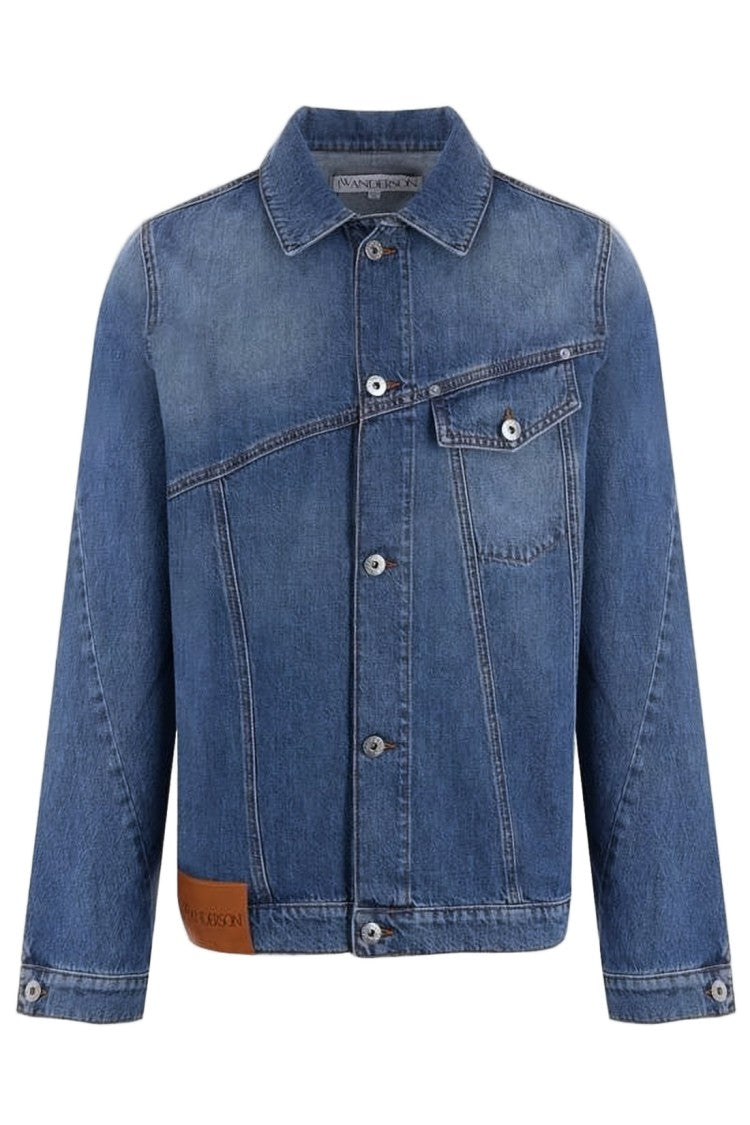 J. W. Anderson Cropped Denim Jacket With Button-Down Front