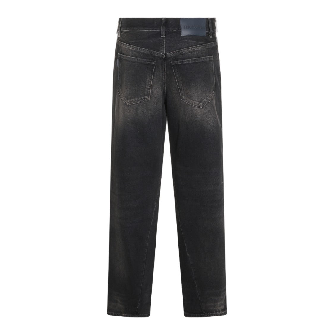 Haikure High-Waisted Straight-Leg Jeans With Vertical Silver Zippers