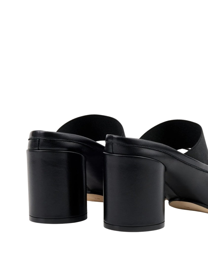 Mm6 By Maison Margiela 70Mm Logo-Elastic Bow Detail Mules