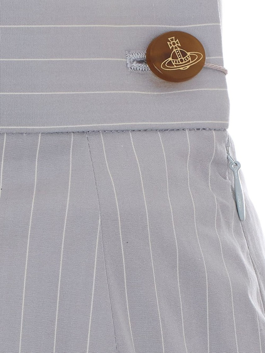 Vivienne Westwood Grey High Waist A-Line Tailored Skirt