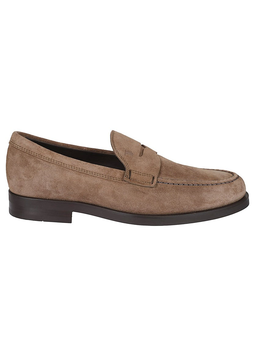 Tod's Walnut Suede Moccasin Loafer