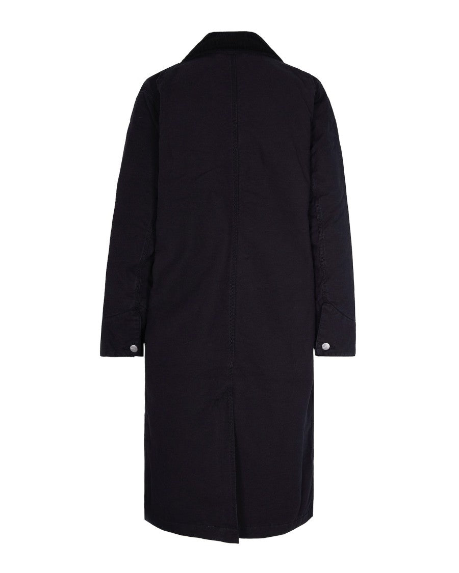 Carhartt Wip Mid-Weight Cotton Canvas Coat With Diamond Quilted Lining