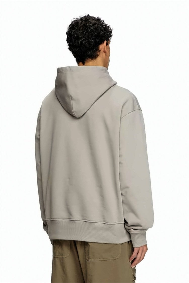 Diesel Relaxed Fit Cropped Hoodie With Adjustable Drawstrings
