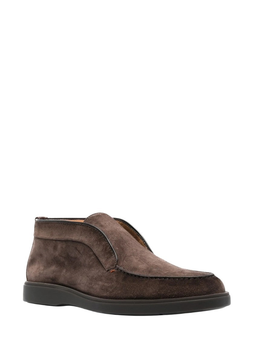 Santoni Desert Slip-On Suede Boots