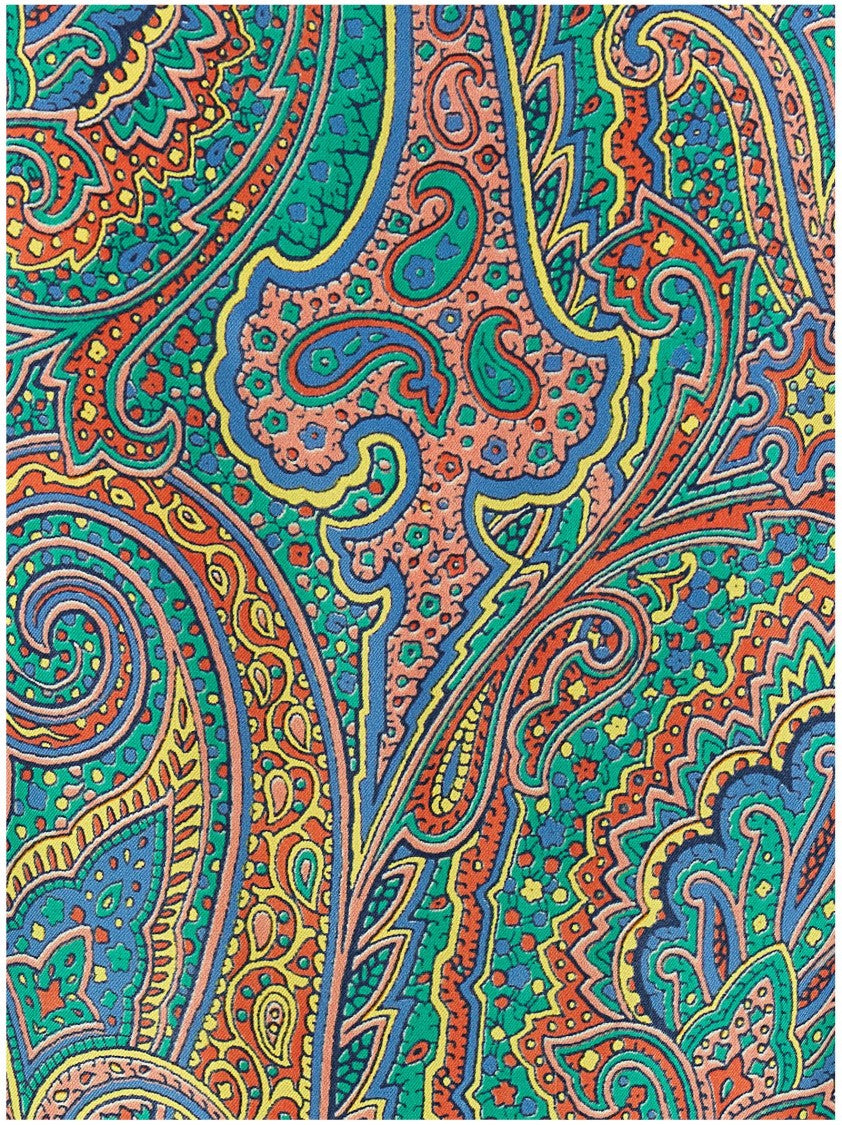 Etro Cropped Silk Shirt With Paisley Print And Knotted Waist
