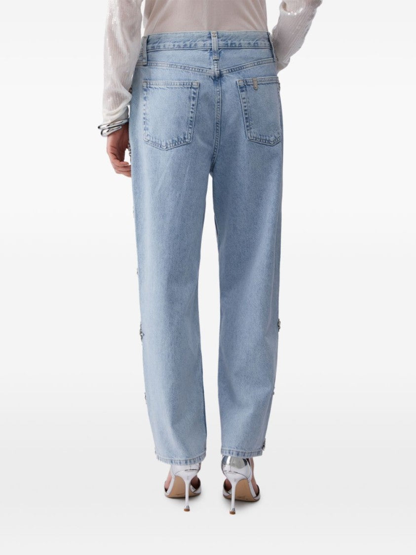 Liu Jo Light Blue Bejewelled Jeans