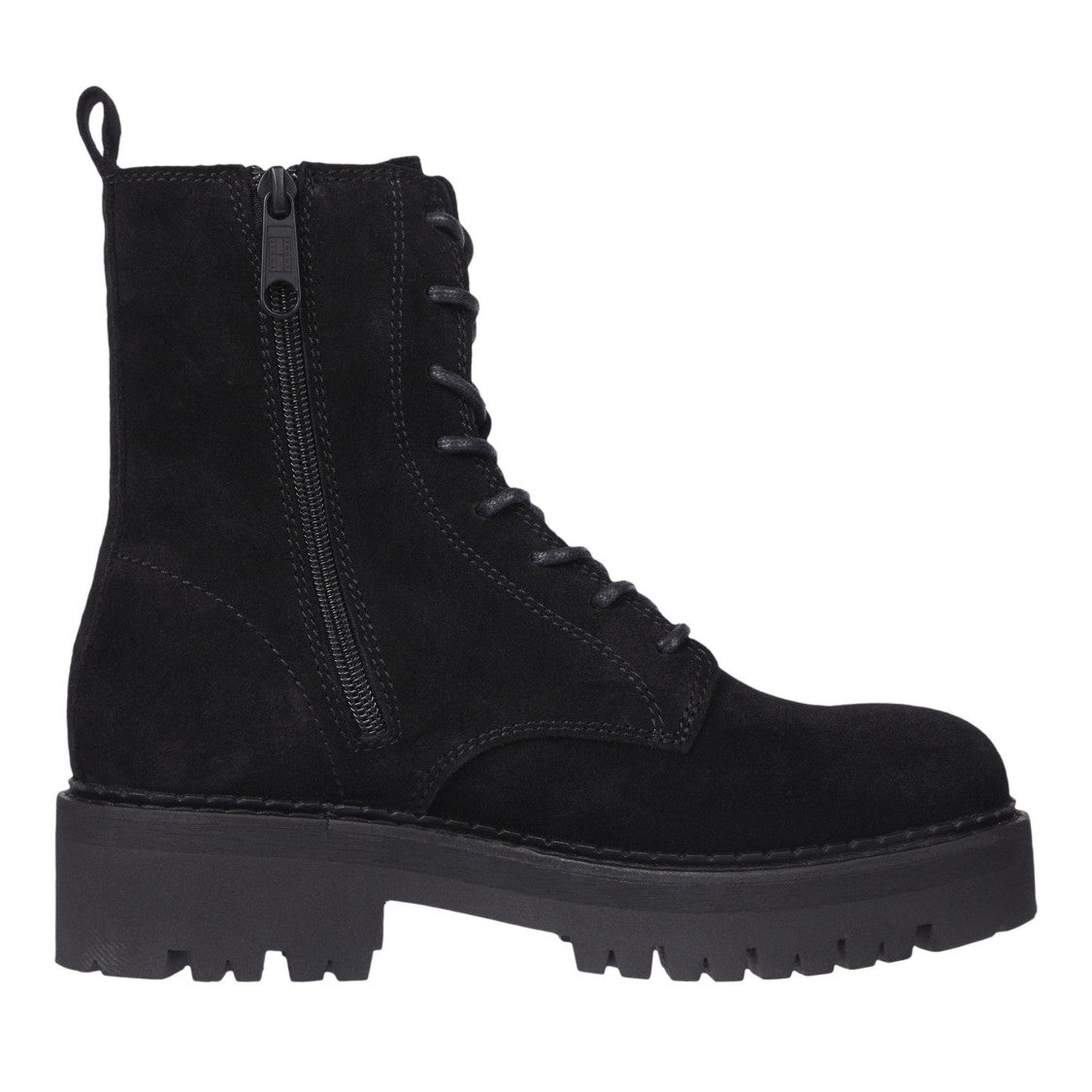 Tommy Jeans Black Suede Urban Lace-Up Boots