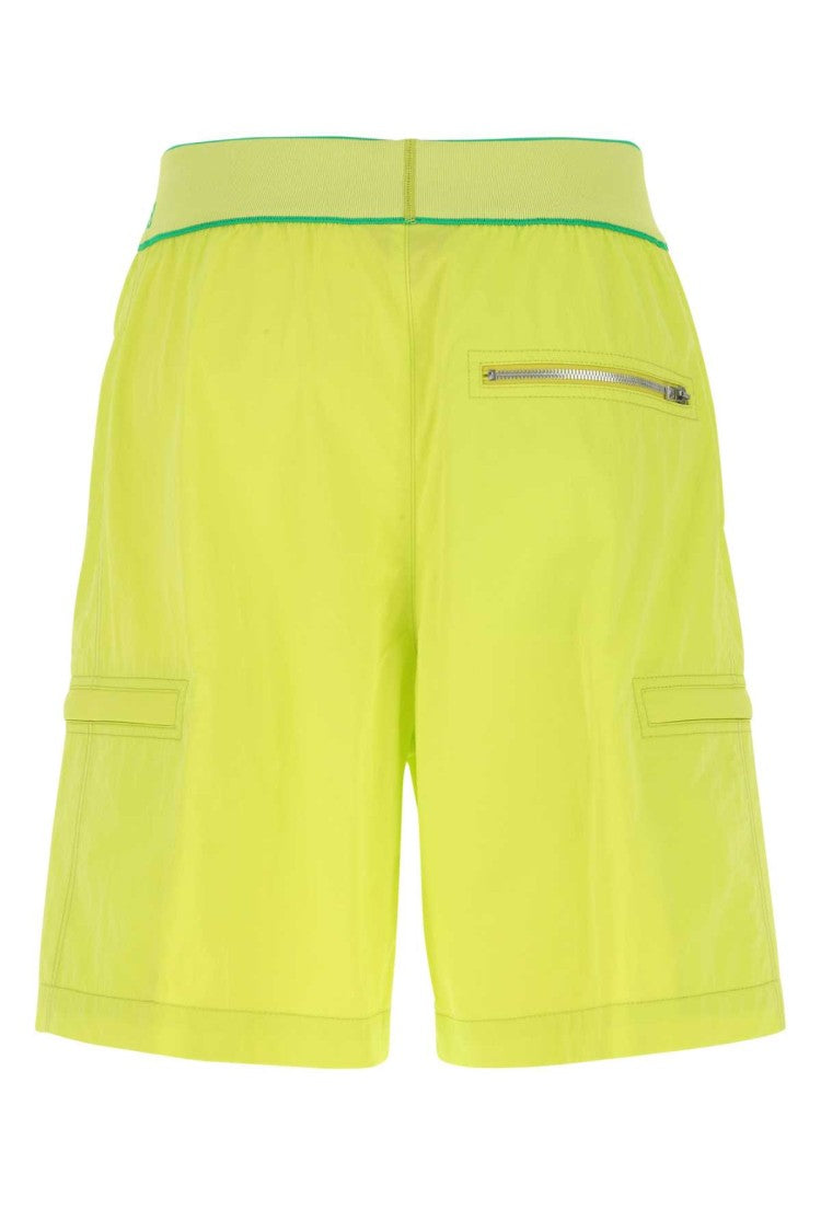 Bottega Veneta Acid Green Nylon Bermuda Shorts