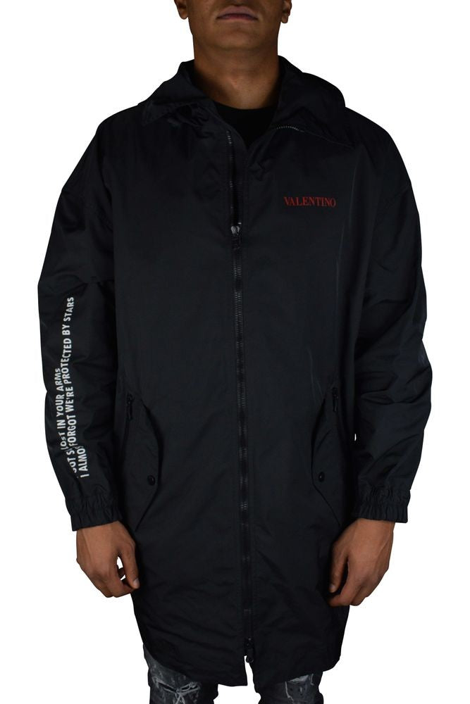 Valentino Garavani Hooded Waterproof Jacket With Moon Print